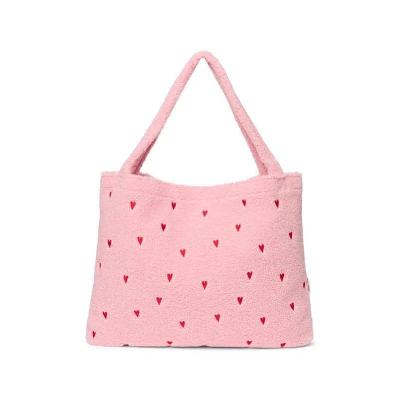 STUDIO NOOS Mom Bag Hellrosa Herzen Teddy