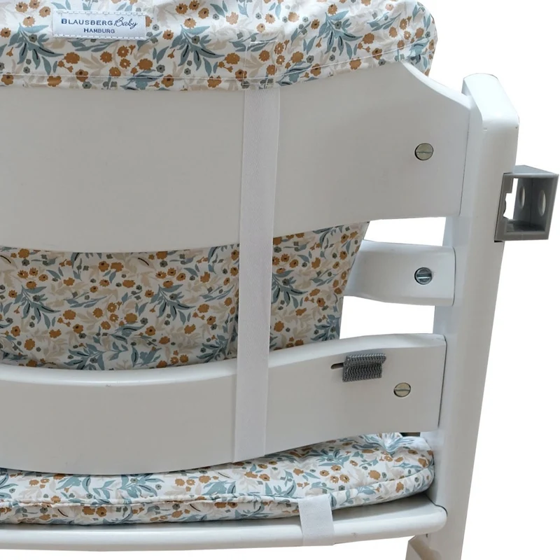 ABWASCHBAR Timba Sitzkissen Set Blumenwiese Blau Beige für Bebeconfort Hochstuhl