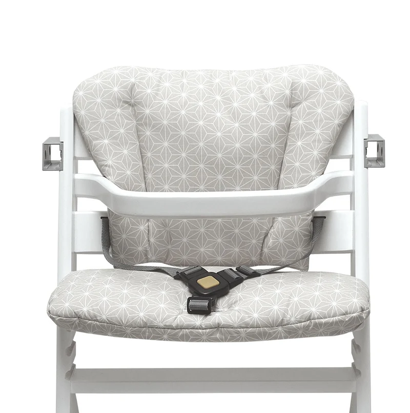 Mit Namens-Stickerei - ABWASCHBAR Timba Sitzkissen Set Happy Star Beige für Bebeconfort Hochstuhl -personalisierbar