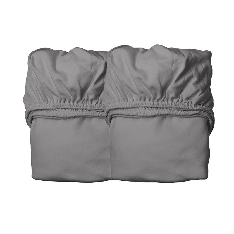 Leander Fixleintuch Bio-Baumwolle 2er-Pack Classic Babybett 60 x 120 cm Cool grey