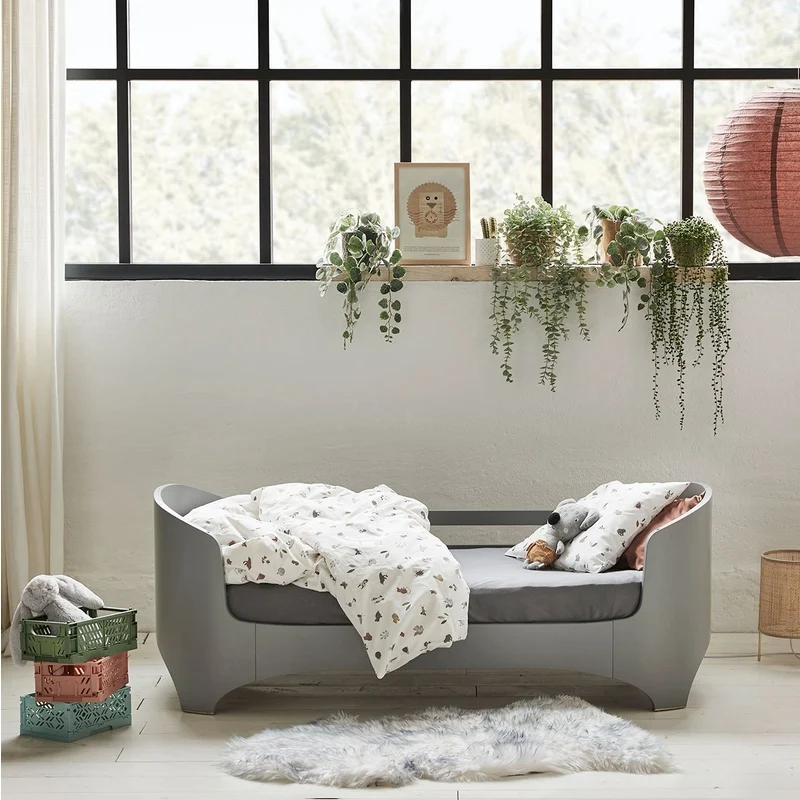 Leander Fixleintuch Bio-Baumwolle 2er-Pack Juniorbett 70x 140 cm Cool grey