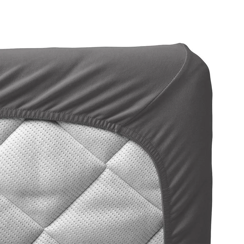 Leander Fixleintuch Bio-Baumwolle 2er-Pack Juniorbett 70x 140 cm Cool grey