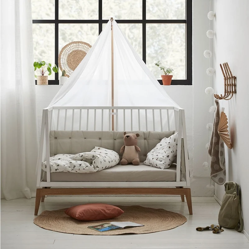 Leander Fixleintuch Bio-Baumwolle 2er-Pack Juniorbett 70 x 140 cm Cappuccino