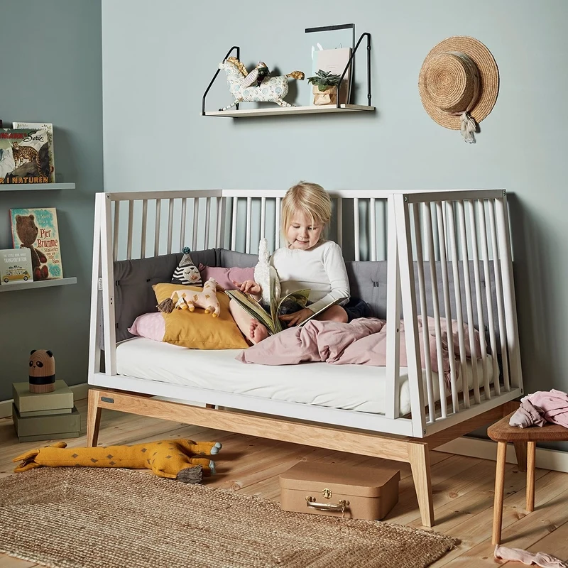 Leander Nestchen Bio-Baumwolle Cool Grey