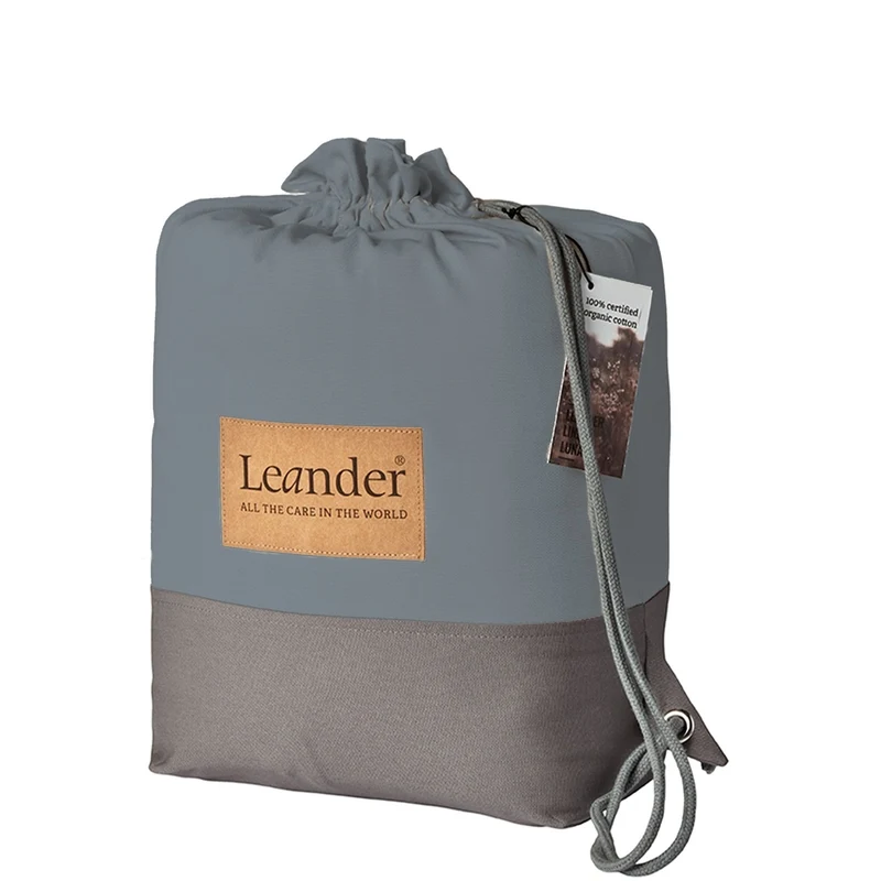 Leander Nestchen Bio-Baumwolle Cool Grey
