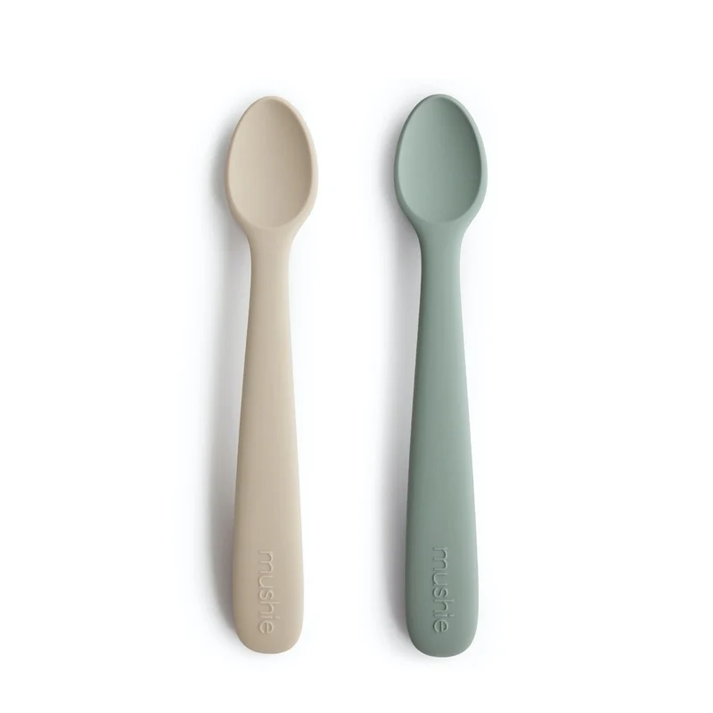 Mushie Baby Löffel 2er Set Cambridge Blue/Shifting Sand