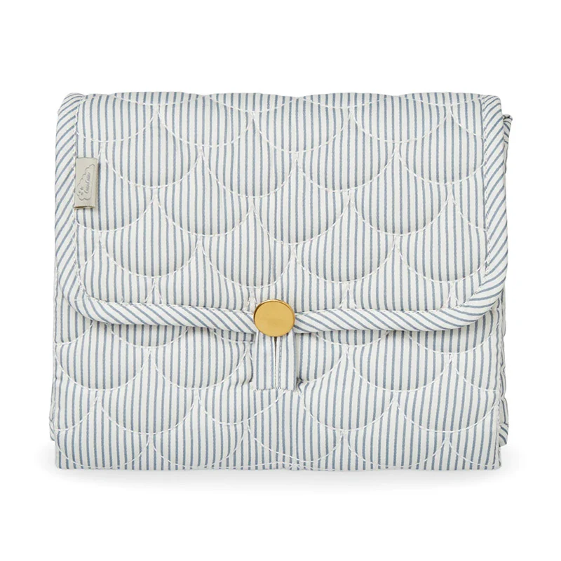 Cam Cam Copenhagen Wickelunterlage Classic Stripes Blue, Praline