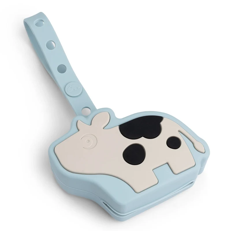 Schnullertäschchen aus silikon "Dotti - blue"