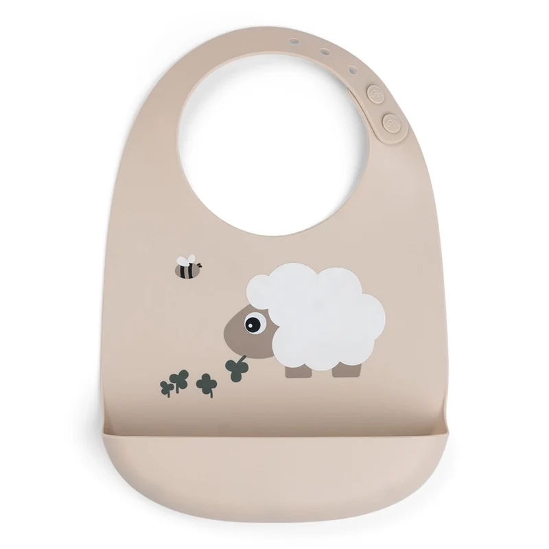 Silikon-Lätzchen "Sheepy - sand"