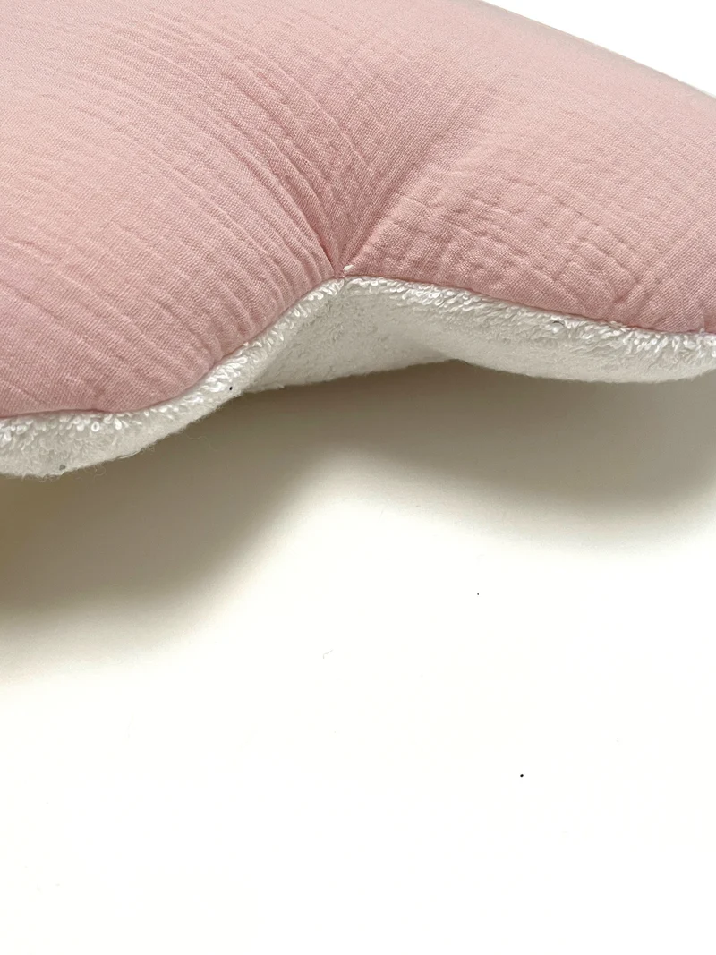 Kissen personalisiert mit Namen Baby - Musselin Altrosa