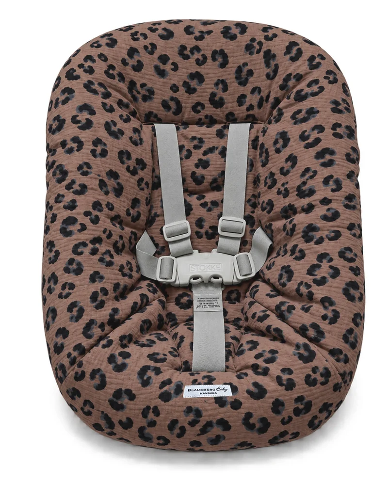Stokke Tripp Trapp Newborn Set Bezug aus Musselin - Braun Tiger Print
