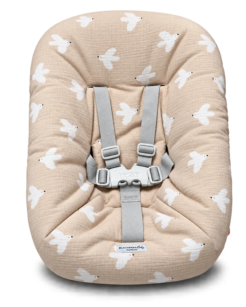 Stokke Tripp Trapp Newborn Set Bezug aus Musselin - Beige weiße Taube