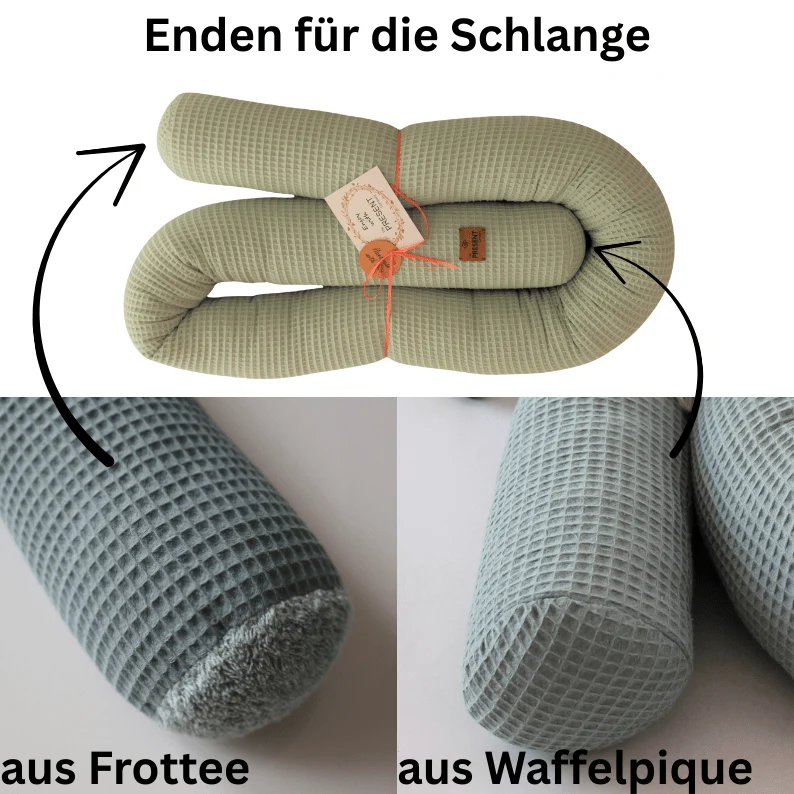 Bettschnecke / Bettschlange Waffelpique