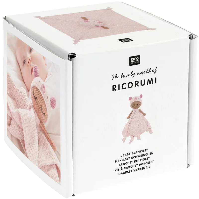 Ricorumi Häkelset Baby Blankies Rosa Schweinchen