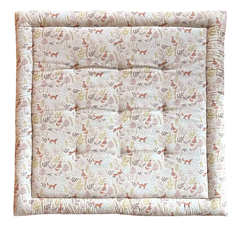 Krabbeldecke Baby Fuchs Beige – dick gepolstert, diverse Größen