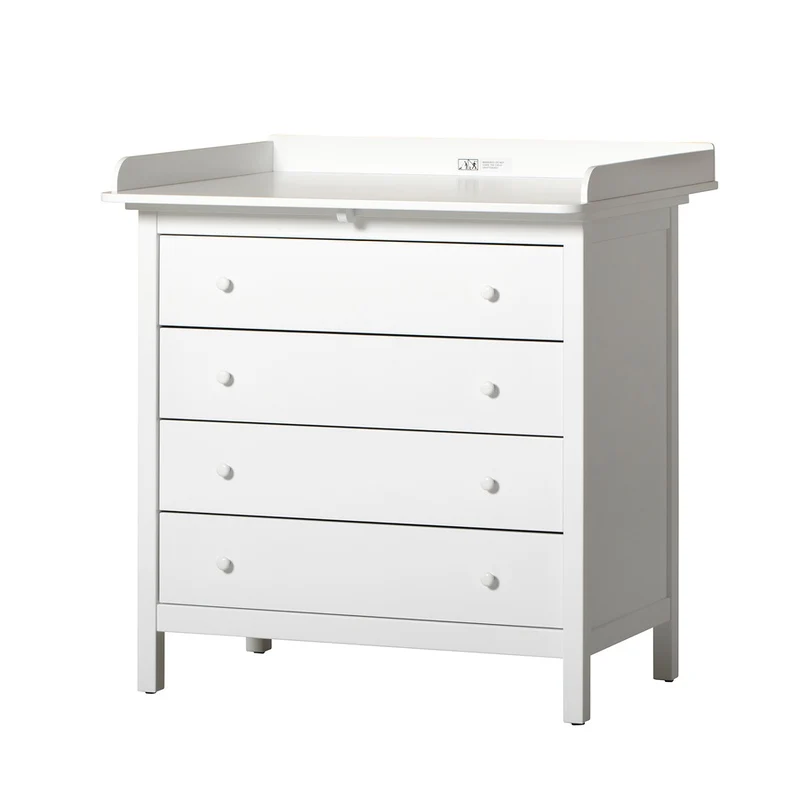 Oliver Furniture Seaside Wickelkommode mit 4 Schubladen Weiss