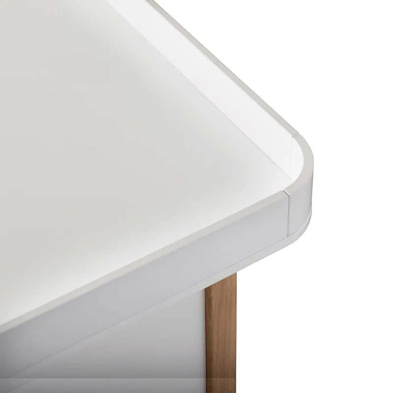 Oliver Furniture Wood Wickelkommode 4 Schubladen mit Wickelplatte Weiss/Eiche