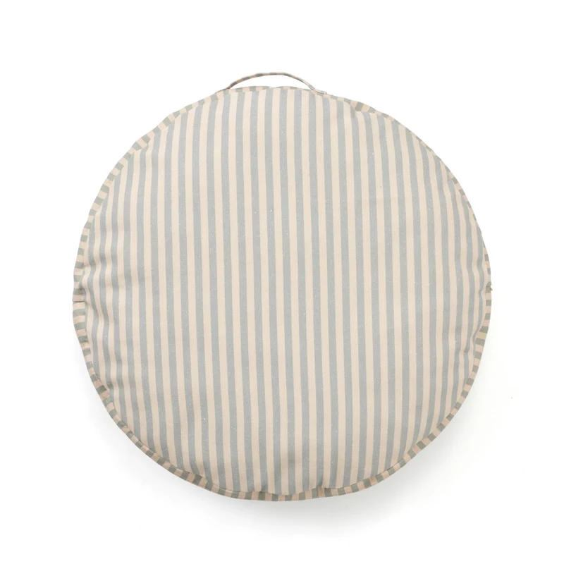 Bodenkissen "Stripe Blue / White“ Ø 60cm