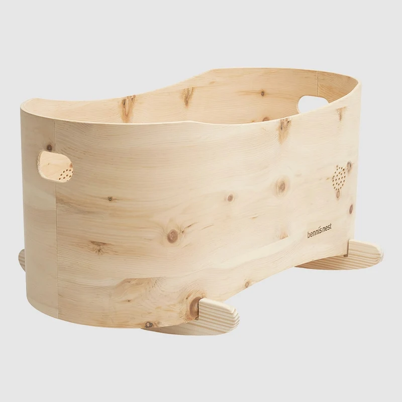 Benni’s Nest Set Babybett aus Arvenholz (40 x 80cm) Natur