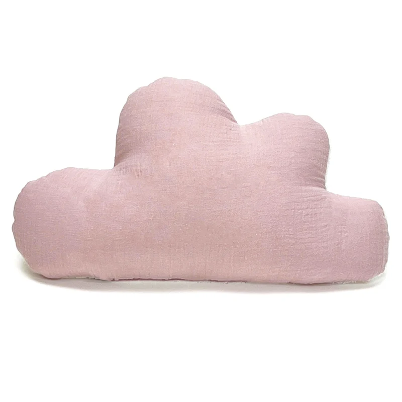 Kissen personalisiert mit Namen Baby - Musselin Blush Rosa