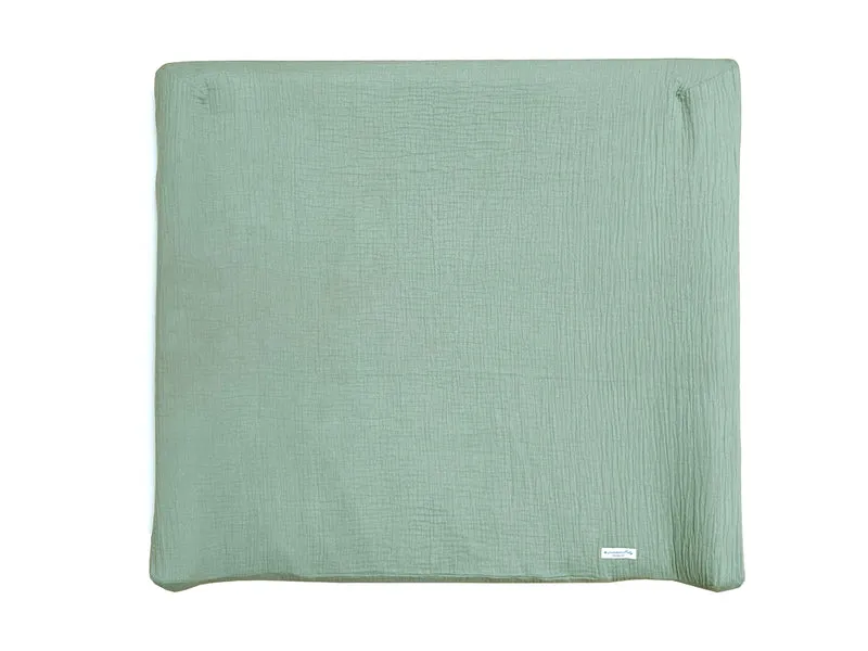Musselin Bezug für Wickelauflage / Wickelunterlage Vädra von IKEA Salbei Eukalyptus