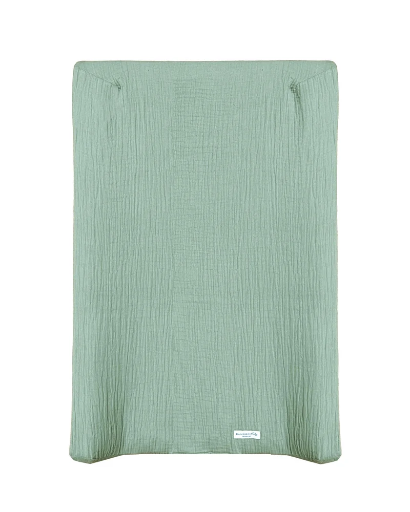 Musselin Bezug für Wickelauflage / Wickelunterlage Vädra von IKEA Salbei Eukalyptus