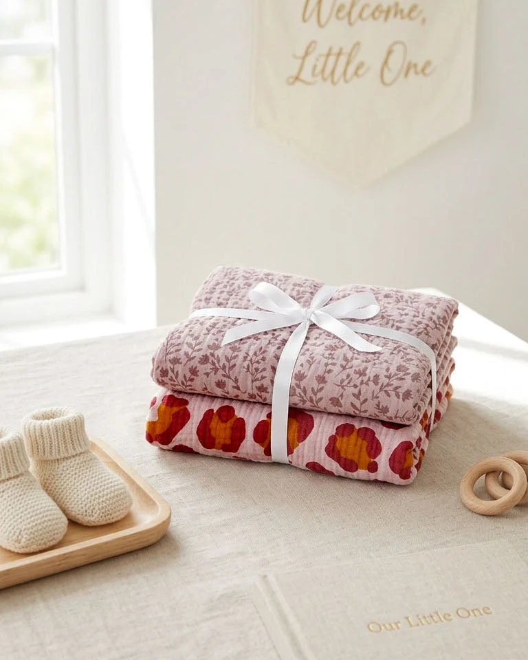 Tuch Schnuffeltuch Musselintuch Set Rosa Pink Leoprint Leopard