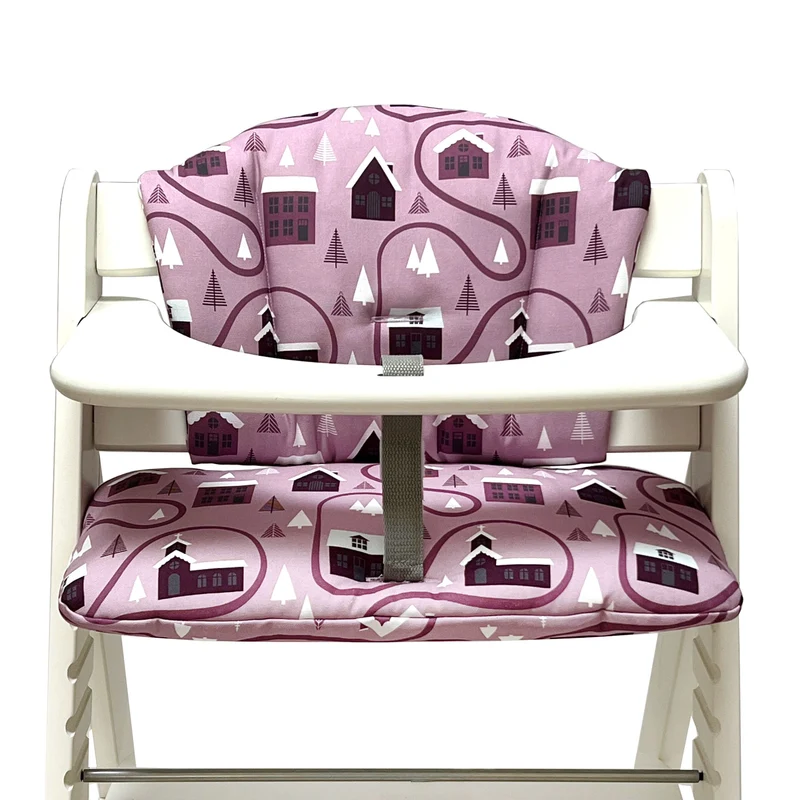 Sitzkissen Set für Hauck Alpha Weihnachten Schnee Rosa