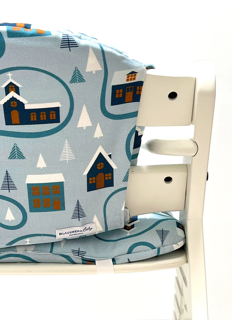 Sitzkissen Set für Hauck Alpha Weihnachten Schnee Blau