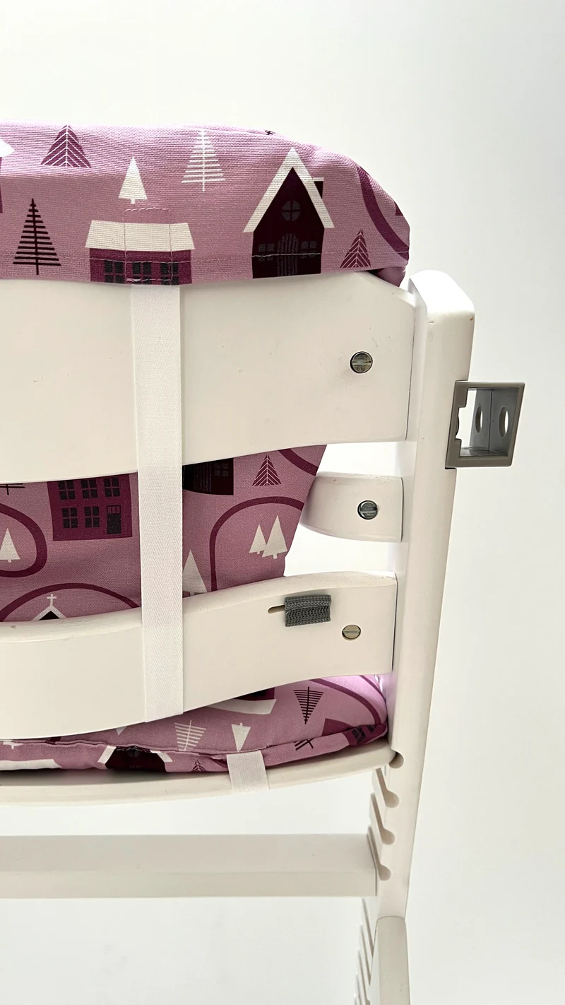 Timba Sitzkissen Set für Bebeconfort Hochstuhl Rosa Weihnachten