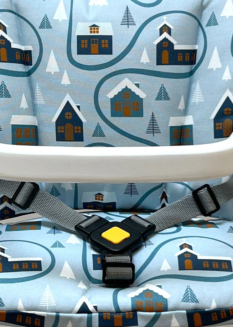 Timba Sitzkissen Set für Bebeconfort Hochstuhl Blau Weihnachten