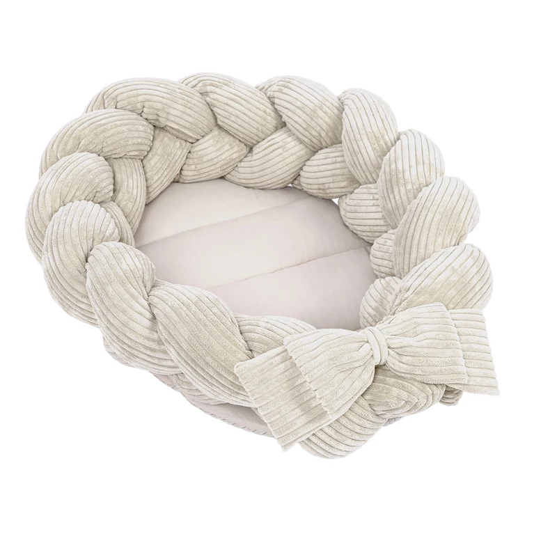 Baby Nest with Crib Braided Bumper | Aesthetic