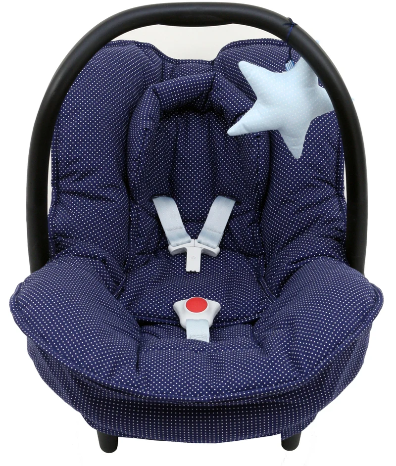 Maxi Cosi Citi Bezug Blau Pünktchen und Kopfteil