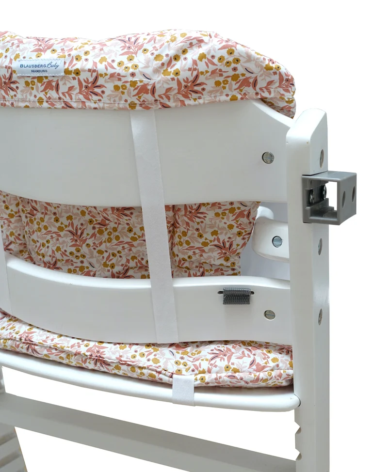 ABWASCHBAR Timba Sitzkissen Set Blumenwiese Rosa Beige für Bebeconfort Hochstuhl