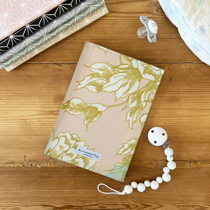 U-Heft Hülle Cherry Blossom Blush Rosa Mint Abwaschbar