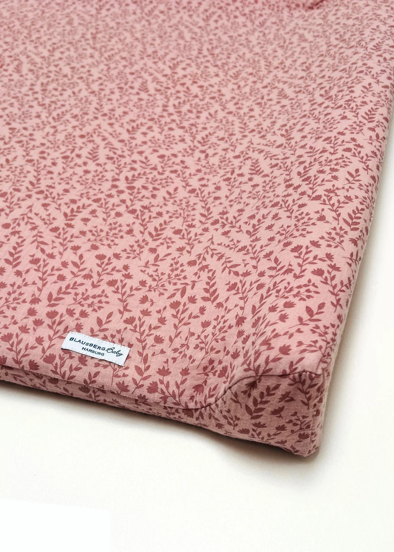 Musselin Bezug für Wickelauflage / Wickelunterlage Vädra von IKEA Blush Blume div. Größen