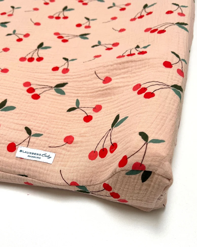 Musselin Bezug für Wickelauflage / Wickelunterlage Vädra 74x80 cm von IKEA Kirsche Beige
