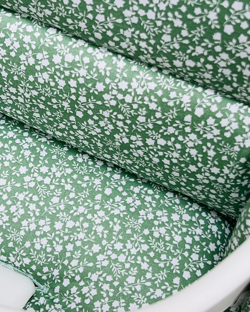 Sitzkissen Set für Stokke Tripp Trapp® ABWASCHBAR - Grün Blumen