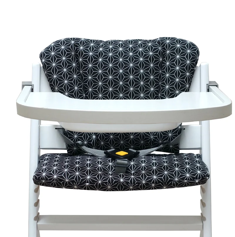 Timba Sitzkissen Set Happy Star Schwarz für Bebeconfort Hochstuhl