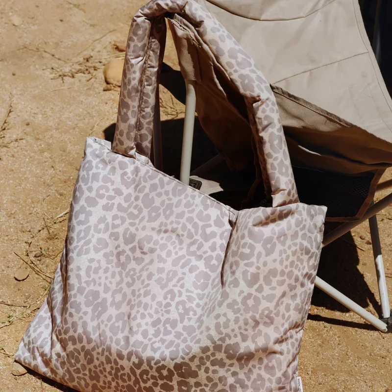 studio noos puffy Mom-Bag Leopard beige