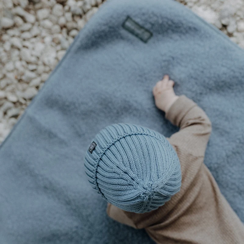 Babydecke aus Merinowolle | Essential Ice Blue