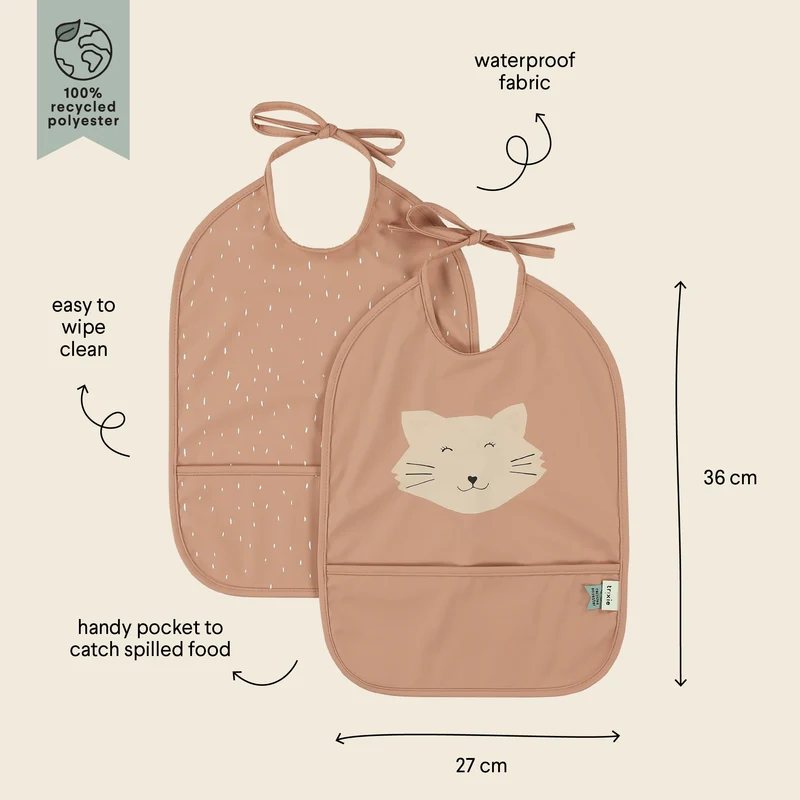 trixie Wasserabweisender Latz 2er Set - Mrs. Cat