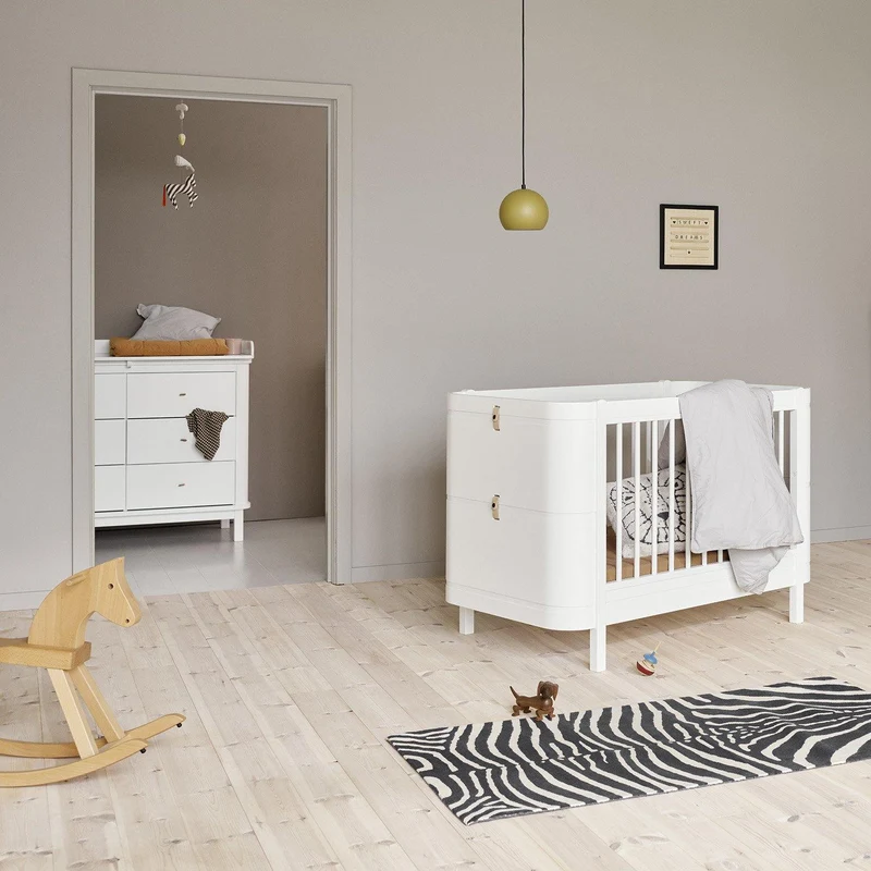 Oliver Furniture Wood Collection Mini+ Bett 68x122/162 cm, weiß