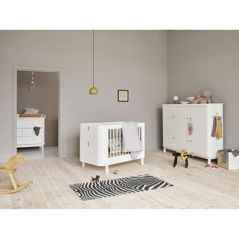 Oliver Furniture Wood Collection Mini+ Bett 68x122/162 cm, weiß