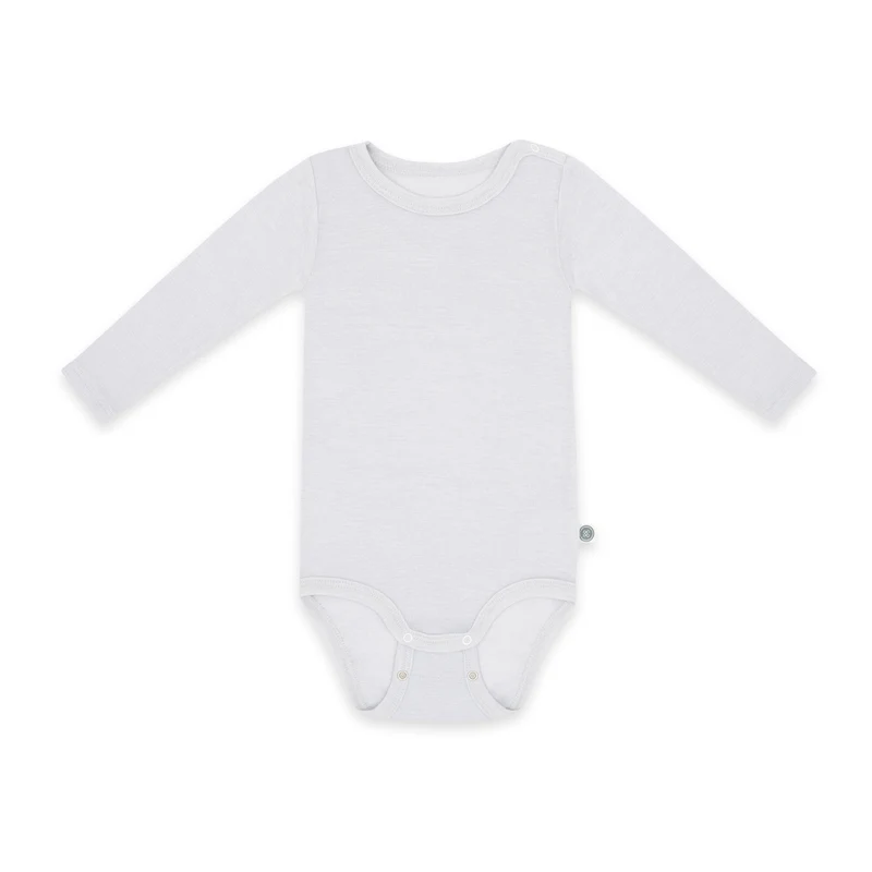 Merinowolle Langarm-Body | Essential Grau