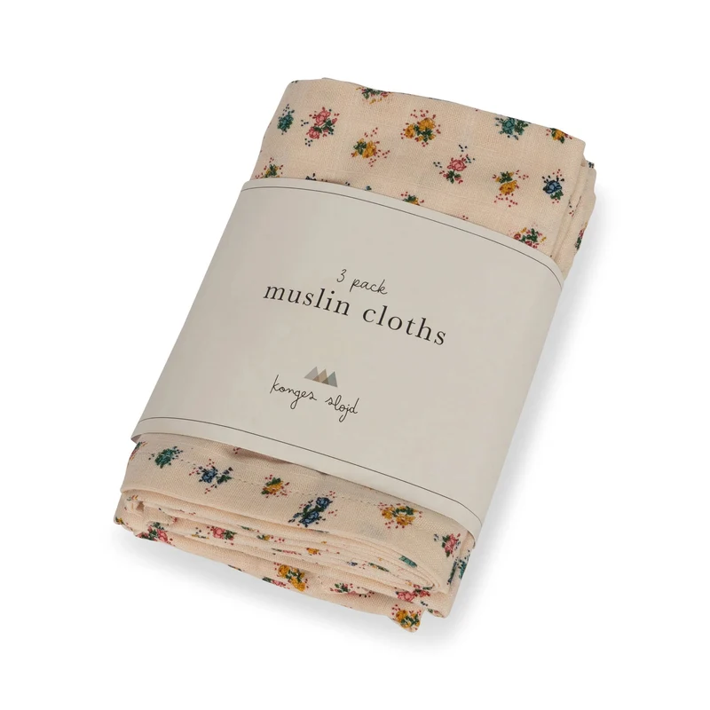 Konges Slojd musselintuch 3er-pack - bloomie blush
