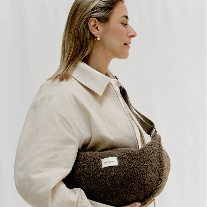 STUDIO NOOS Umhängetasche Brown Teddy Fanny Pack