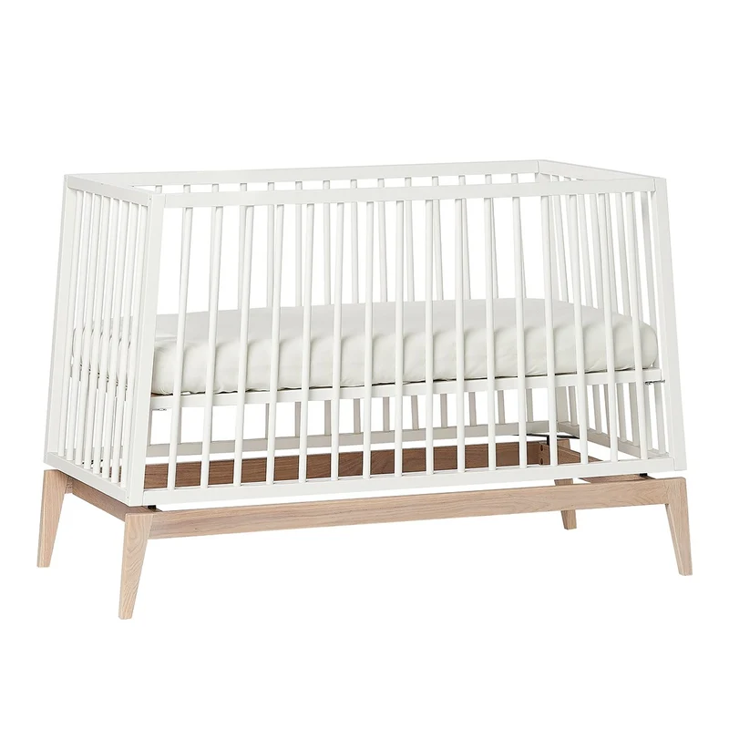 Leander Luna Babybett weiß/Eiche