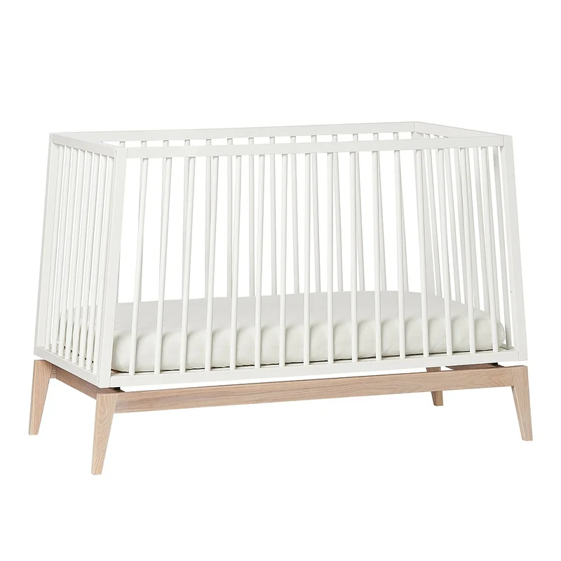 Leander Luna Babybett weiß/Eiche