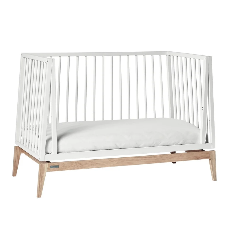 Leander Luna Babybett weiß/Eiche